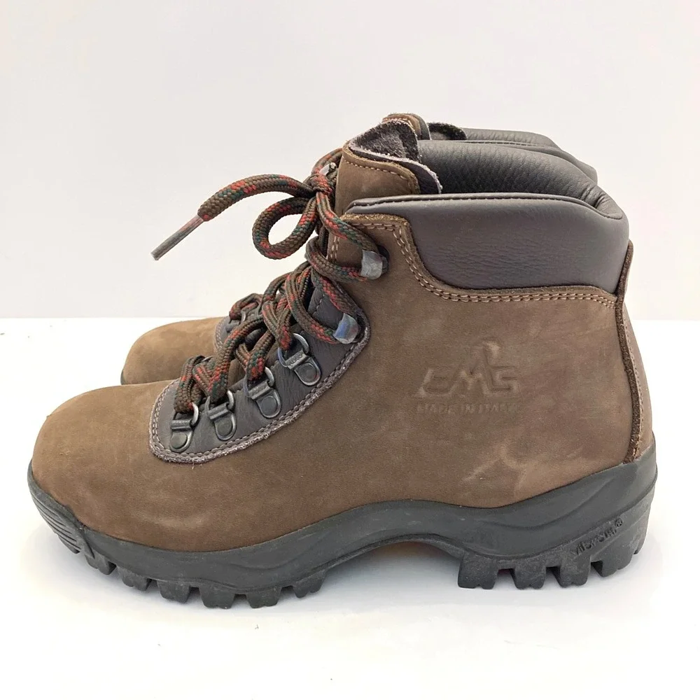 Alico EMS Hiking Boots‎ Nubuck Leather Made in ITALY Vibram Sole Women's 7